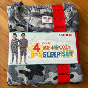 32 Degrees Youth Camouflage Pajama Set - Gray